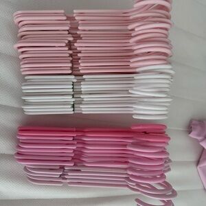 Kids Pink and White Hangers Set
